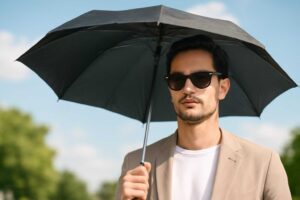 男性が日傘で得られる意外な効果|紫外線対策と熱中症予防の最強タッグ