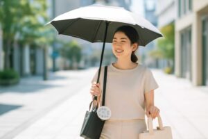 日傘で両手がふさがる悩みを解決！通勤・買い物が快適になる対策と便利グッズ